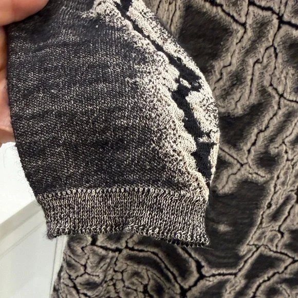 She’s so Cozy Textured Crewneck Sweater Dress - Black/Taupe - Picture 6 of 12